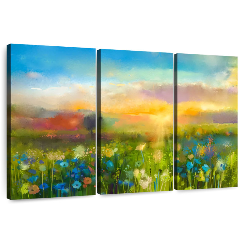 Alvord Wildflower Sunset Meadow, 20" H x 33" W