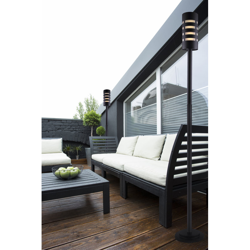 Lampadaire noir câblé 1 lumière H 62 po Usie (double) Usie