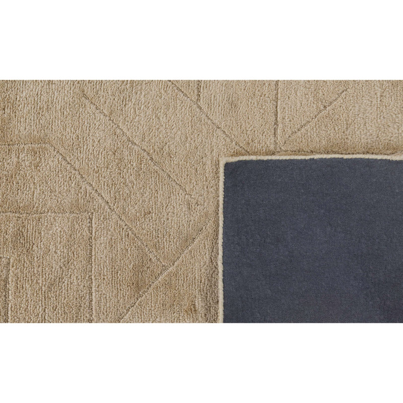 Ebern Designs Hand Tufted Wool Relief Rug, Rectangle 2' x 3'