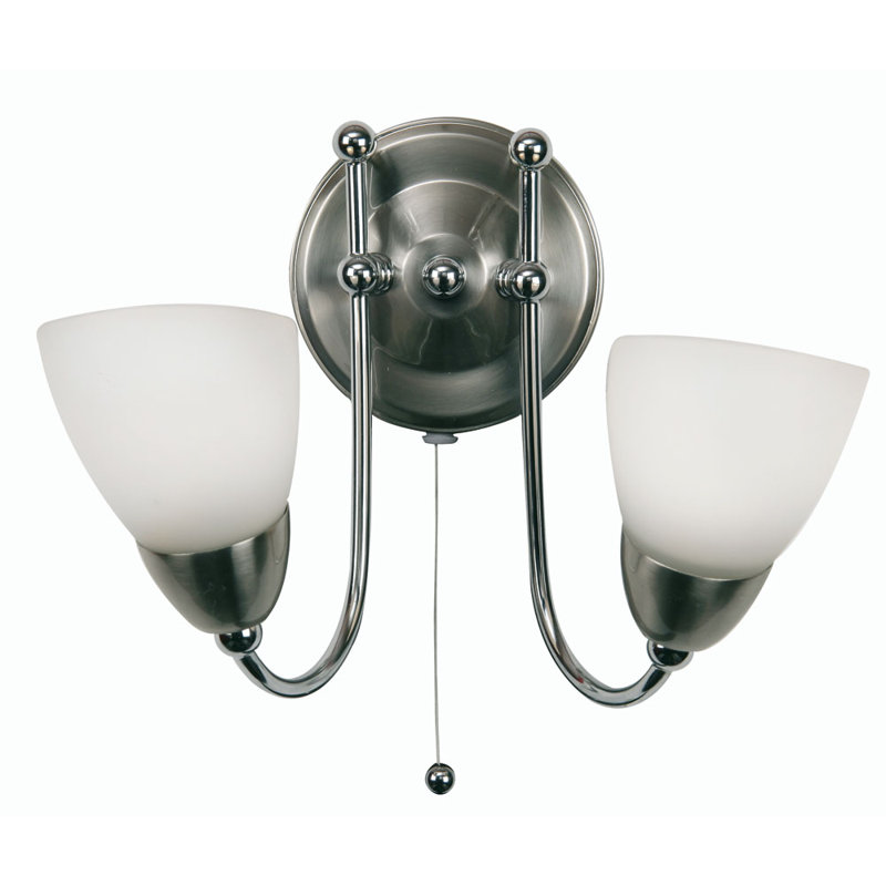 Magnolia Armed Sconce, Satin Chrome