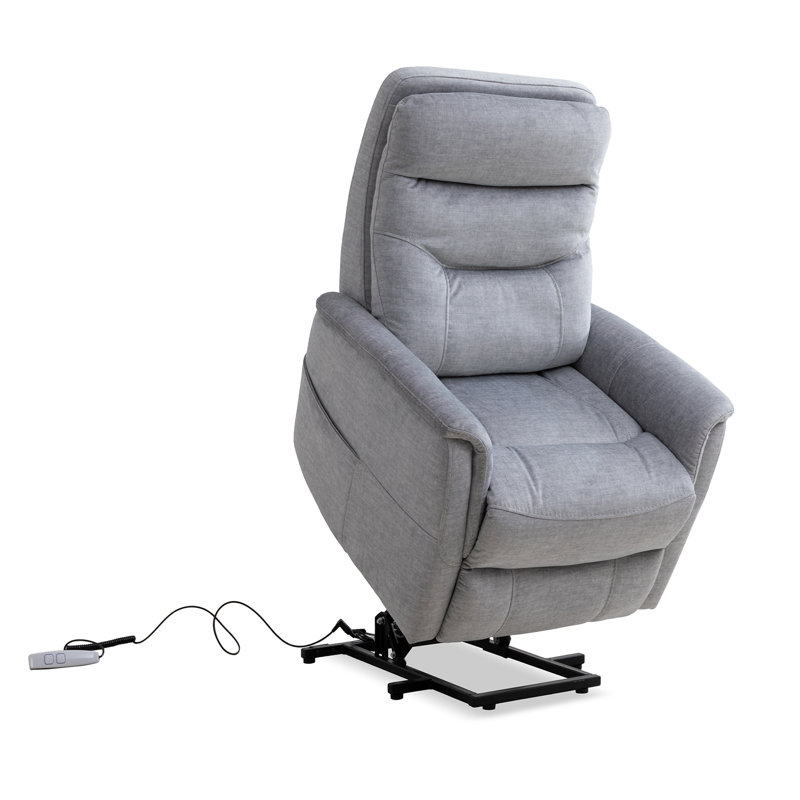Fauteuil inclinable électrique lève-personne de 31,5 po avec port USB Akeelah, Argent Capri