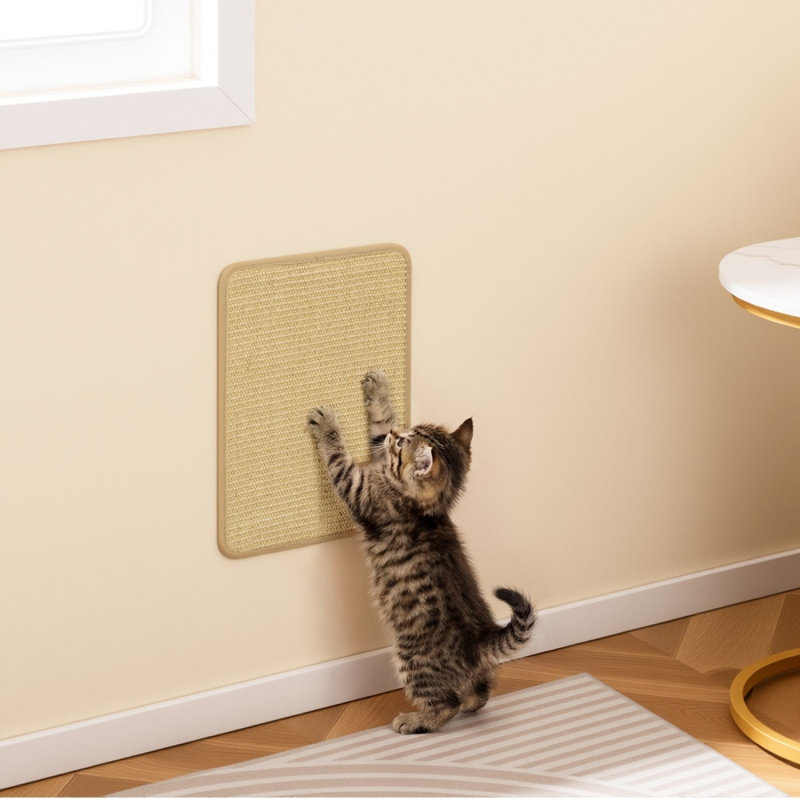 Ensemble de 6 tapis pour chat en sisal naturel avec envers antidérapant
