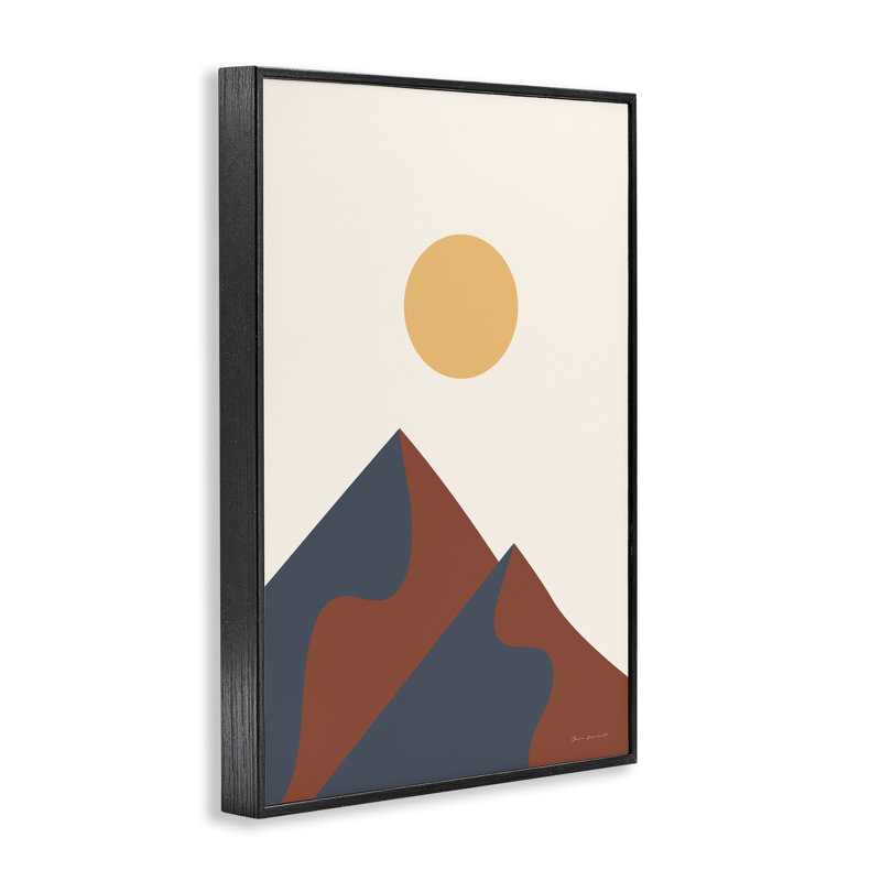 «Twin Mountain Peaks», estampe numérique par Omar Escalante, Giclée encadrée noir minuit, H 18 po x l 12 po