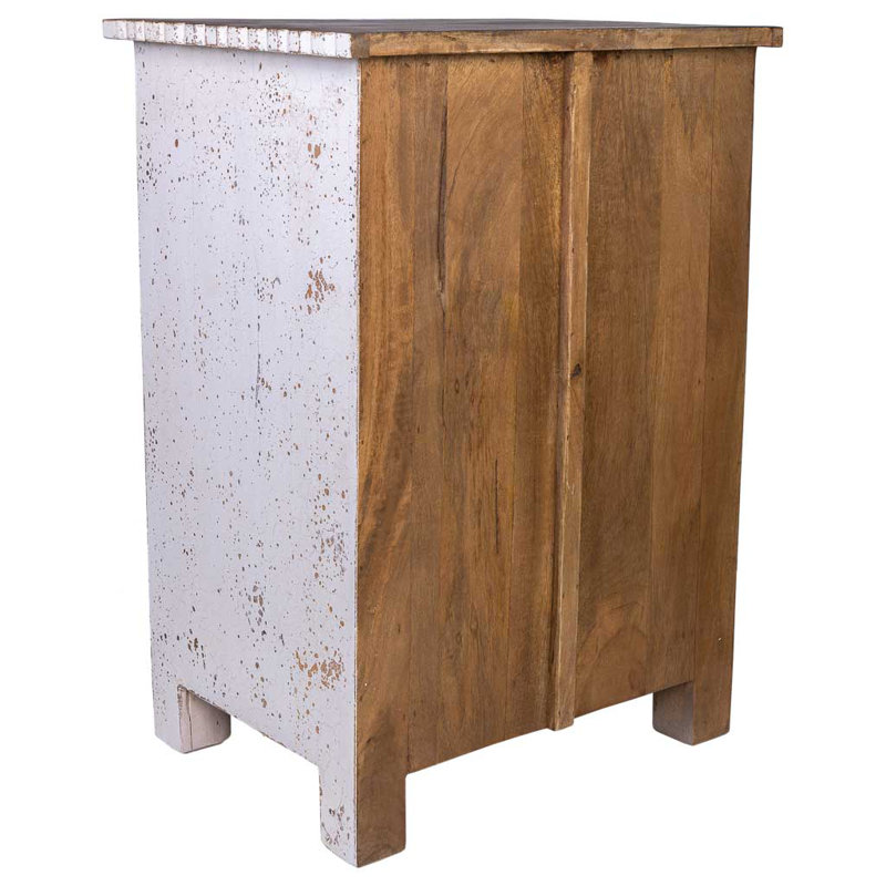 Choudhry 54cm W Solid + Manufactured Wood Bedside Table