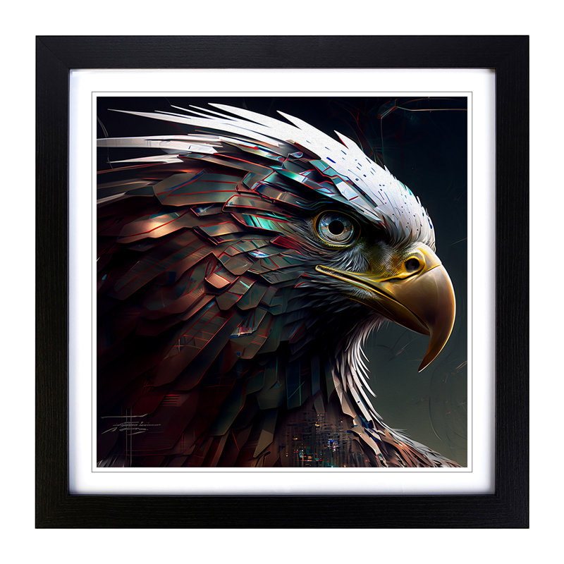 Single Picture Frame Print on Wood, Black