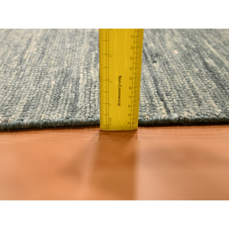 Tapis noué à la main 2 pi x 3 pi de couleur unie gris pastel
