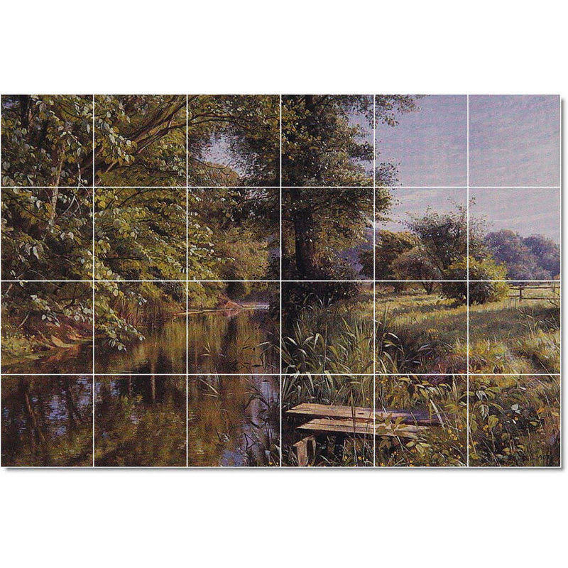 Carreau de céramique décorative 36 po x 24 po 6 po x 6 po, Peder Mork Monsted Country W22834