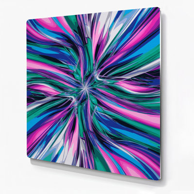 Digital Abstraction 99 Purple Metal Wall Art