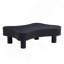 Table basse cylindrique moderne en bois de 42,52 pouces fabriquée à la main de forme irrégulière pour le salon, petite table basse avec piédestal robuste, noir