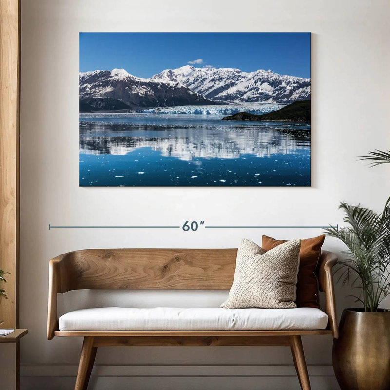 Glacier Hubbard d'Alvord Alaska, H 32 po x l 48 po
