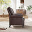 Fauteuil inclinable 32,7 po en cuir fleur classique et confortable avec garniture cloutée-71339413