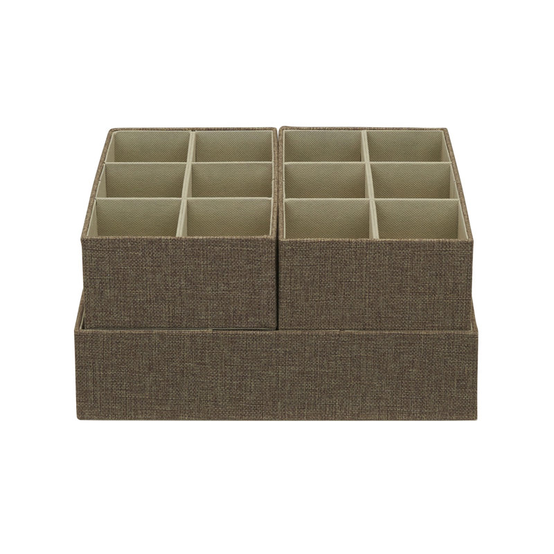 Ensemble de rangement Kinney H 3 po x l 12,6 po x P 12,6 po, Latte