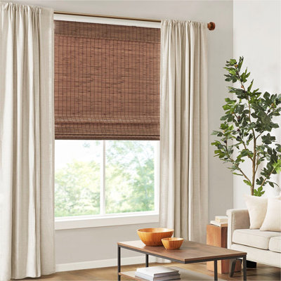 Bamboo Light Filtering Roman Shade 64"L