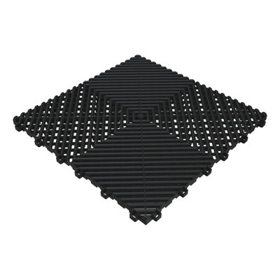 Interlocking grille (openwork design C01) 40*40*1.8cm Black 40 pieces