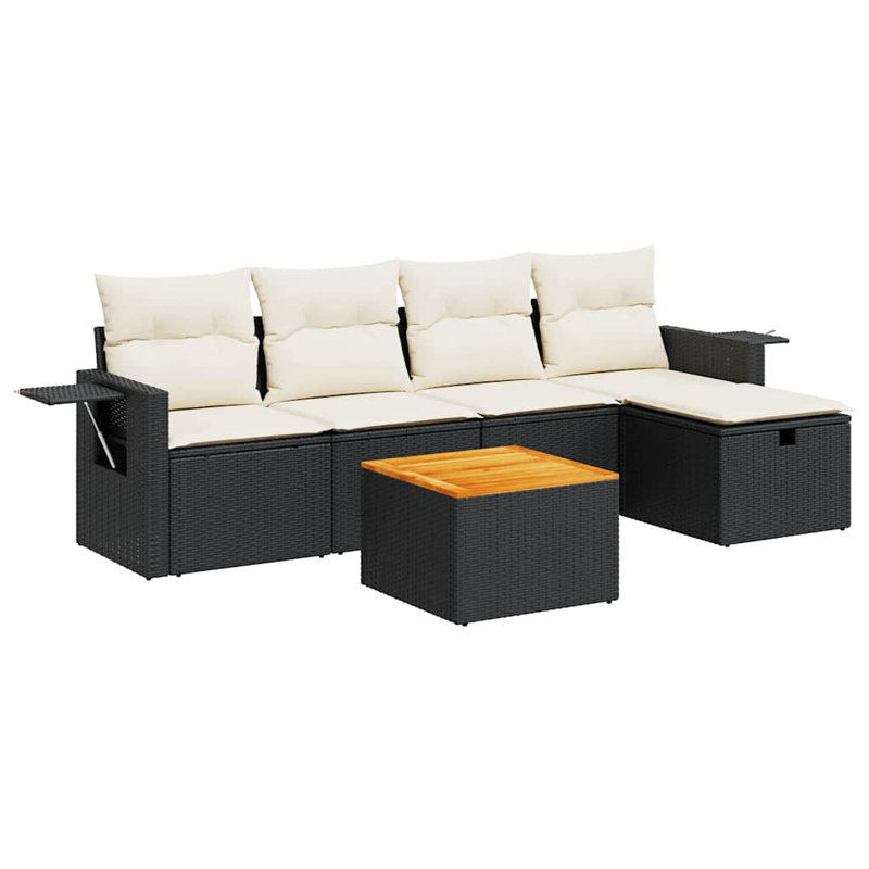 Vidaxl Garden Sofa Set Black