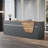 78.74-Inch Vintage Front Desk with Lockable Drawers, Perfect for Reception or Computer Use