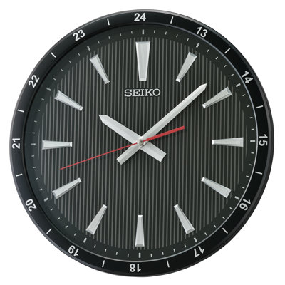 QXA802KLH Heritage Design Clock, Black