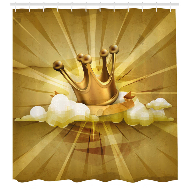 Shower Curtain with Hooks Included, 75" H x 69" W