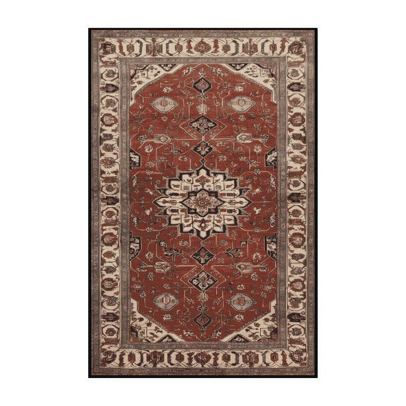 Tapis brun lavable à la machine, Rectangulaire 2 pi x 3 pi