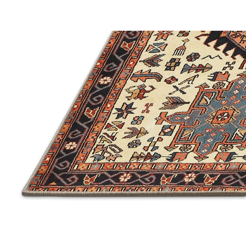 Tapis oriental oriental / noir / crème, Rectangle 2 pi x 3 pi