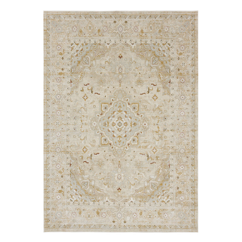 Tapis intérieur crème en polyester Windermere Karastan Edenhall, Rectangle 6 pi 6 po x 9 pi 10 po