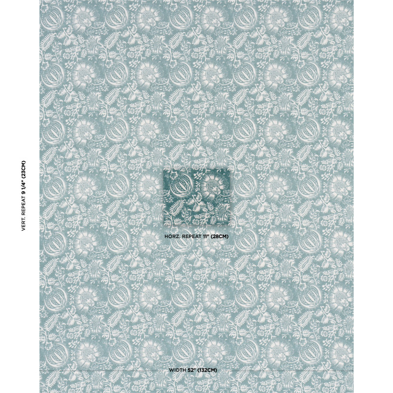 Pomegranate Print Fabric, Peacock