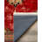 Mottos Red Oriental Machine Printed Cotton Polyester Area Rug-1856442500