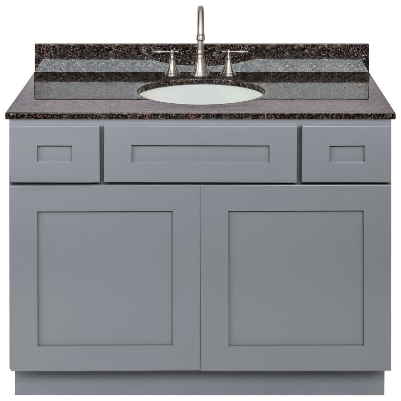 Ensemble de meuble-lavabo simple 43 po Stotler, Bleu papillon, Gris colonial