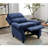 35.4" Classic Fabric Upholstered Push Back Recliner With Wooden Legs (Set Of 3 )-110985606