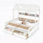 Lit plateforme simple double avec tablettes et tiroirs de rangement - bois massif, aucun sommier nécessaire-1439029674