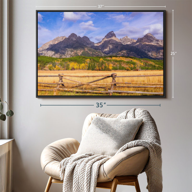 Impression sur toile Grand Teton, H 25 po x l 37 po