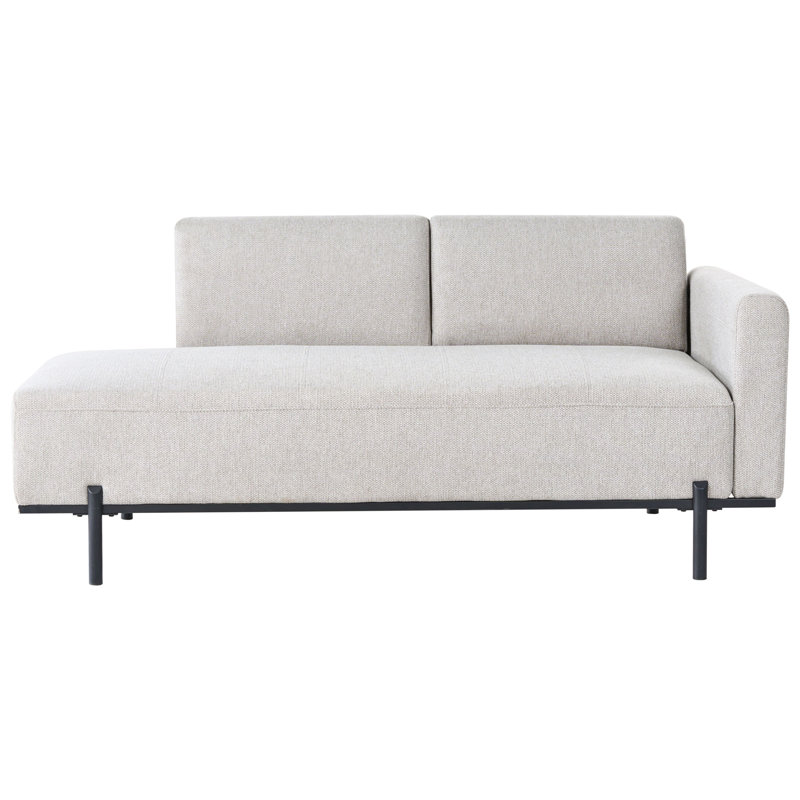Upholstered Chaise Lounge, Grey