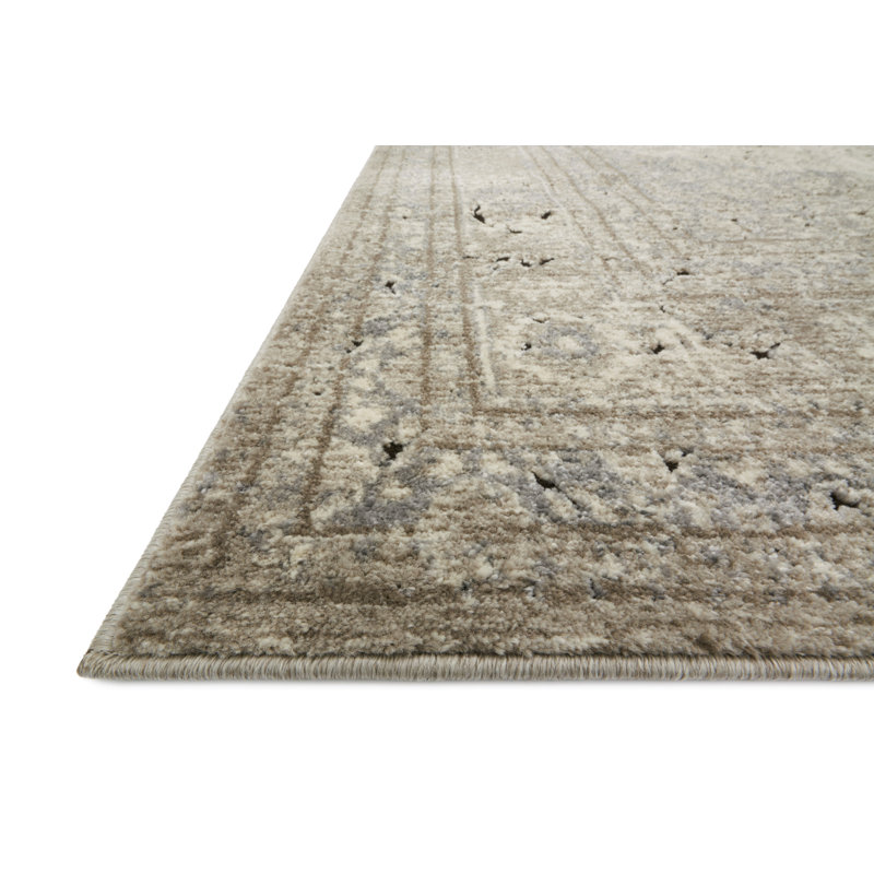 Tapis sable / ivoire Mahfuze, Rectangle 2 pi 7 po x 4 pi