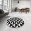 Tapis noir/gris tissé à la machine-676395928