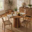 31.5" Round Dining Table for 4, Small Kitchen Table with Octagonal Base for Dining Room-1581792358