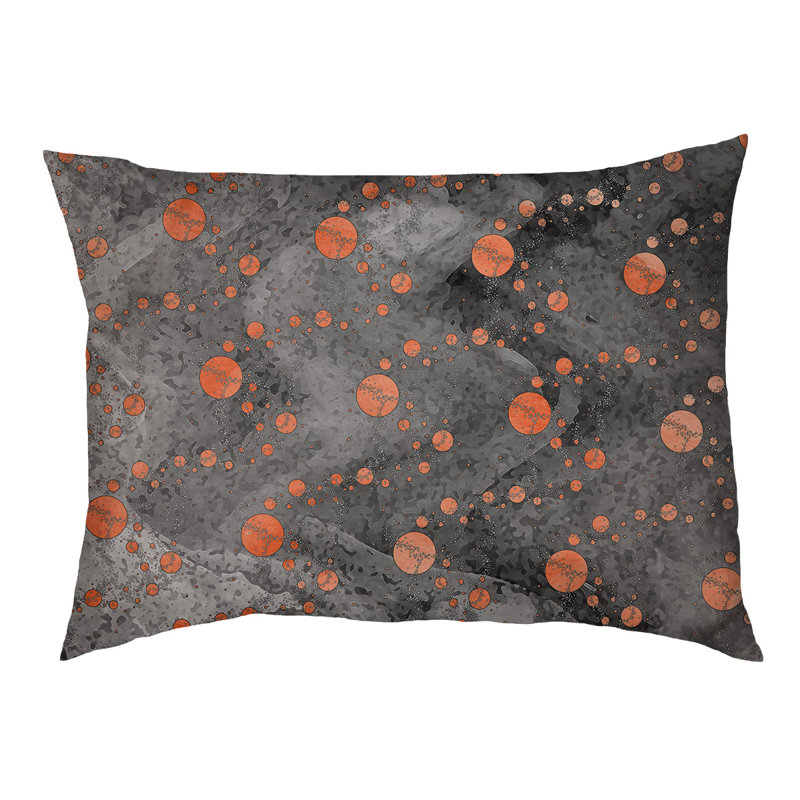 Oreiller classique pour chien de planètes Byrge, Grand (l 40 po x P 30 po x H 14 po), Orange / Noir