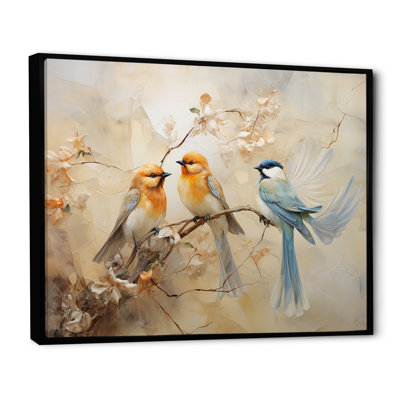 Minimalisme, oiseaux du paradis IV, reproduction sur toile