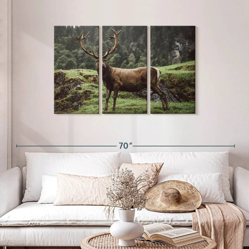 Brampt Majestic Mountain Deer, 28" H x 45" W