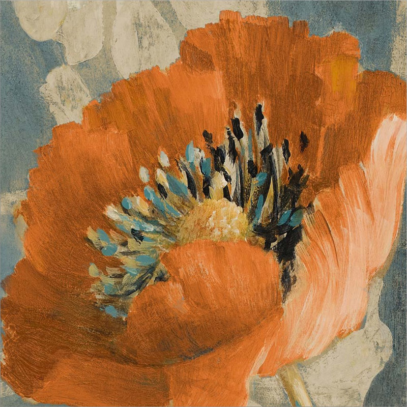 «Orange Poppy» par Lanie Loreth, art mural encadré