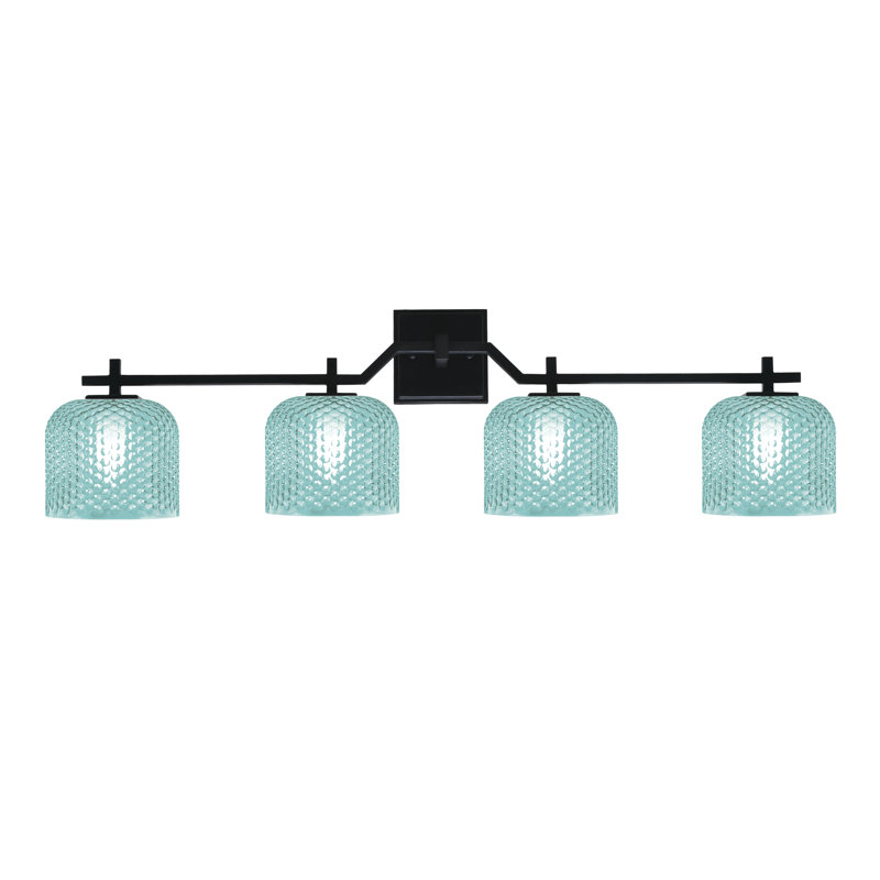 Bar pour salle de bain Headland illustré avec verre texturé fumée de 6 po, H 10 po x l 35,75 po x P 6 po, Noir