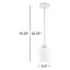 Luminaire suspendu en nickel brossé à 1 lumière Bomke-1828207091