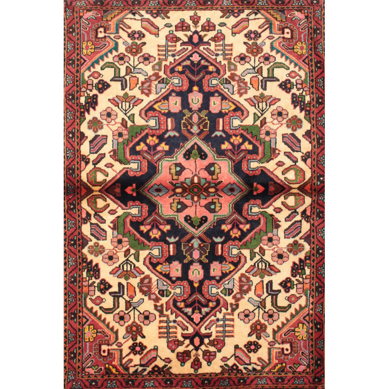 Tapis traditionnel rouge / brun DeJuana, Rectangle 5 pi x 7 pi