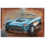 « blue car », reproduction sur métal