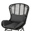 Chaise grise avec structure en fer et revêtement rembourré pour l'extérieur