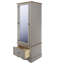 Apache 1 Mirrored Door, 1 Drawer, Compact Wardrobe, Pine, Waxed Finish, Corona Design-20658923