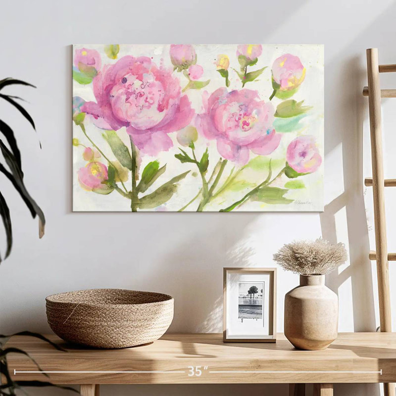 Harnek Bright Peonies, 16" H x 24" W