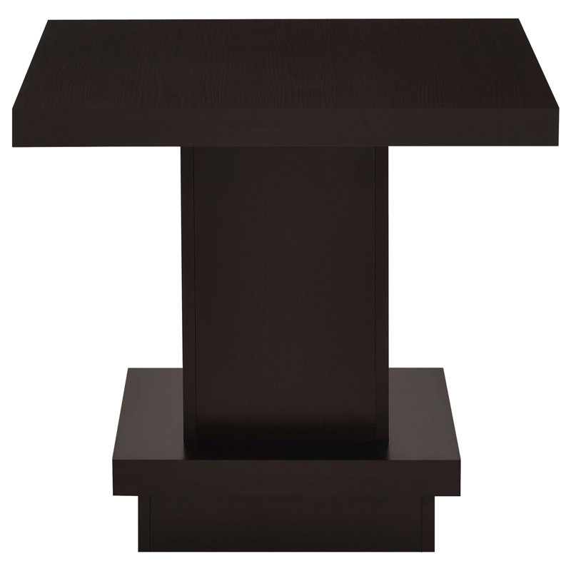 Square Pedestal End Table