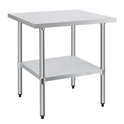 30" X 30" 18-Gauge Stainless Steel Commercial Work Table