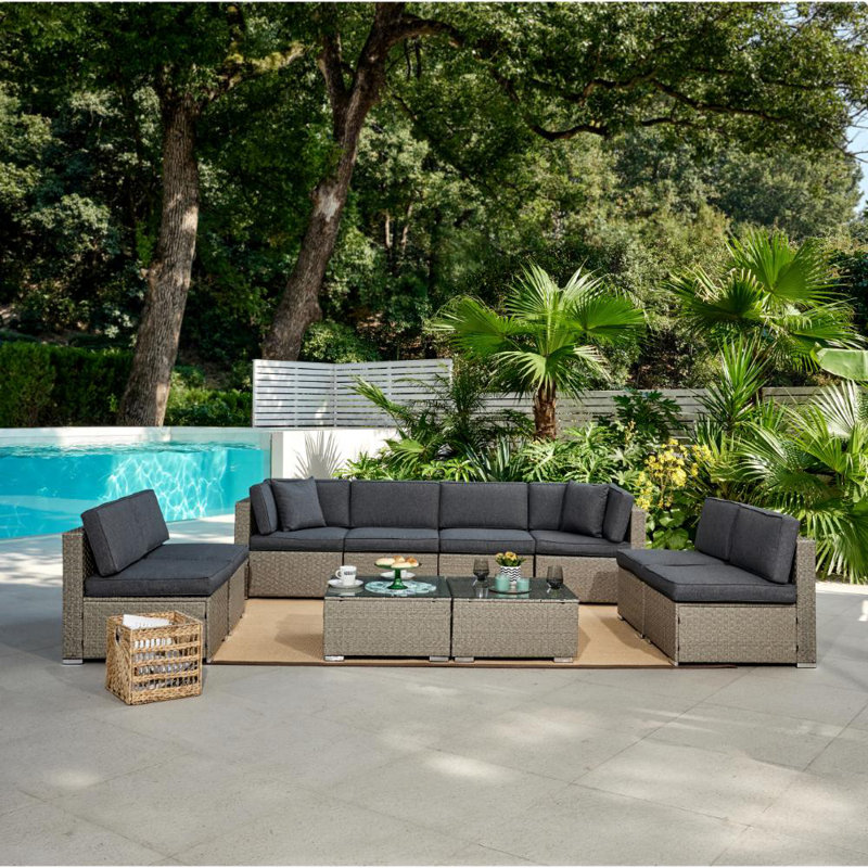 Yukon Rattan Corner Garden Set