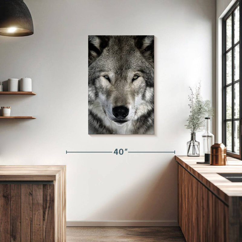 Brampt Gray Wolf Head, 36" H x 24" W